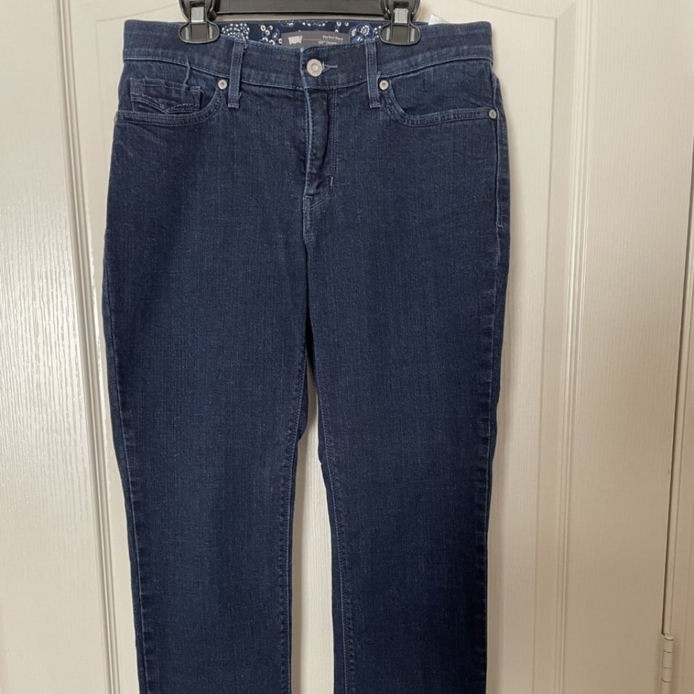 New w/o Tags-Levi's Perfect Waist 525 Straight Leg Jeans Dark Denim W29 L30